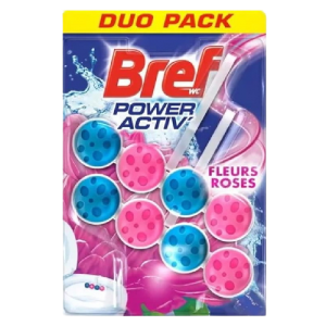 BREF WC POWER ACTIVE 2 X 50g PINK FLOWERS
