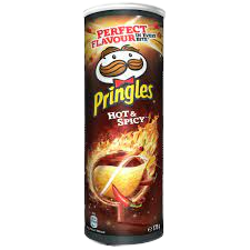 .PRINGLES CHIPS 165GR HOT & SPICY